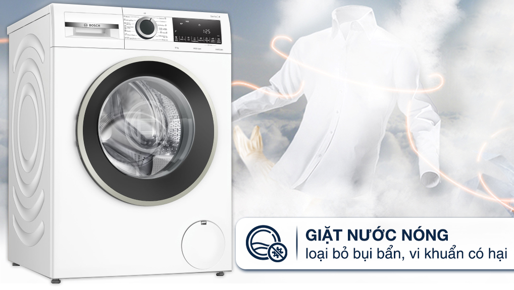 Máy giặt lồng ngang Bosch WGA14400SG 9 kg công nghệ giặt nước nóng
